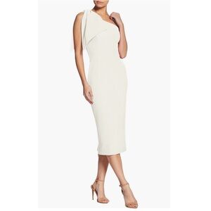 Dress the Population Tiffany One Shoulder Dress in White, Size XXL New w/Tag